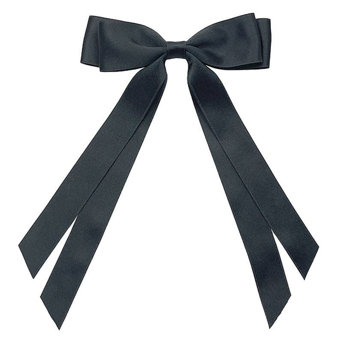 Women's Satin Bow Hair Clip Long Tails