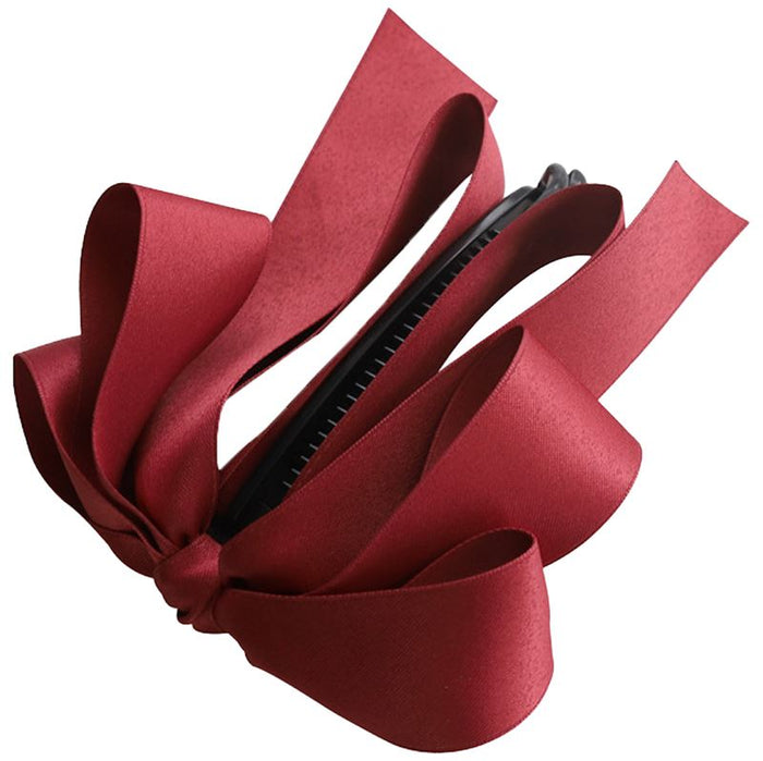 Bow Banana Hair Clip with Knotted Detail
