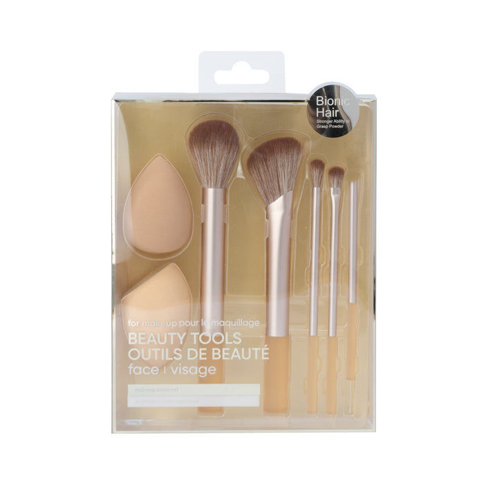 Makeup Brush Set with Sponges for Face Application