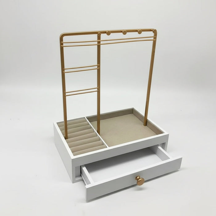 Jewellery Stand with Drawer for Earrings Rings Necklaces