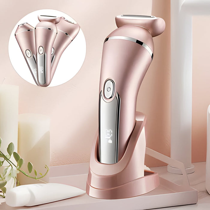 Women's 3-in-1 Waterproof Electric Shaver for Smooth Skin